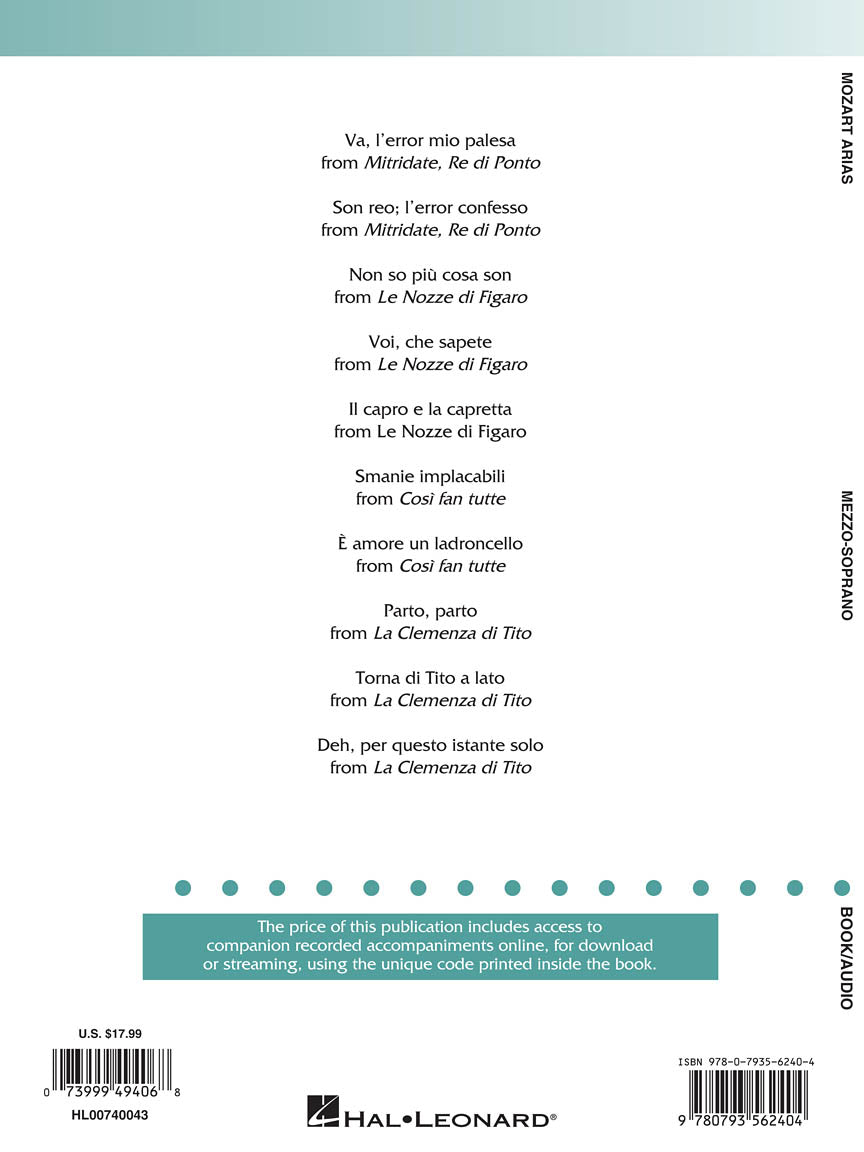 Mozart Arias for Mezzo-Soprano