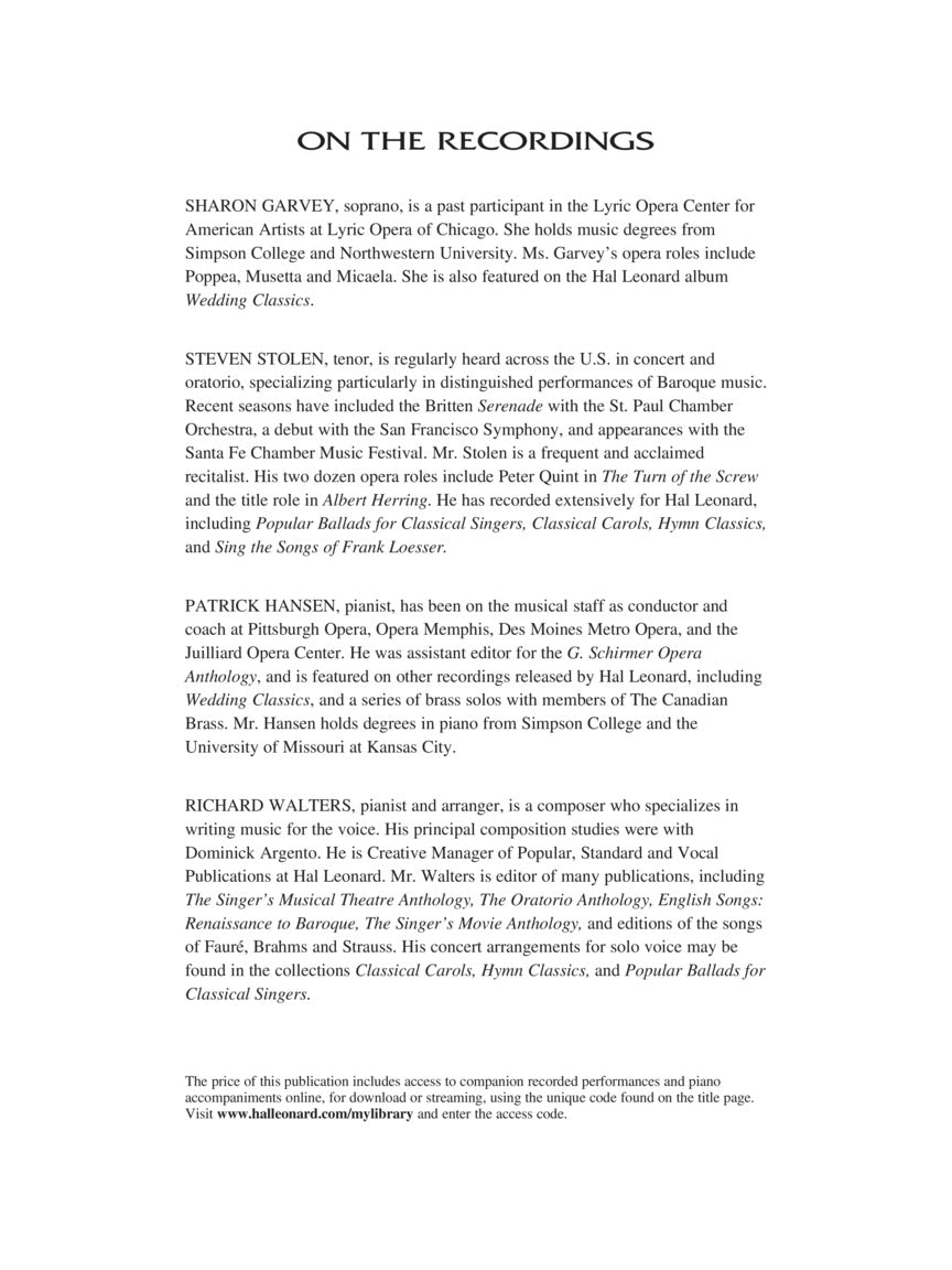 Classical Singer's Christmas Album, The