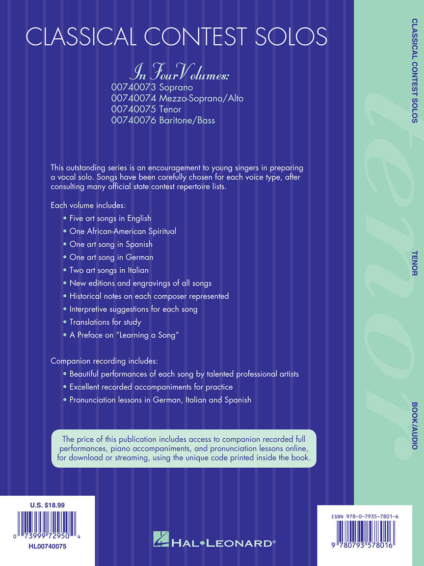 Classical Contest Solos - Tenor