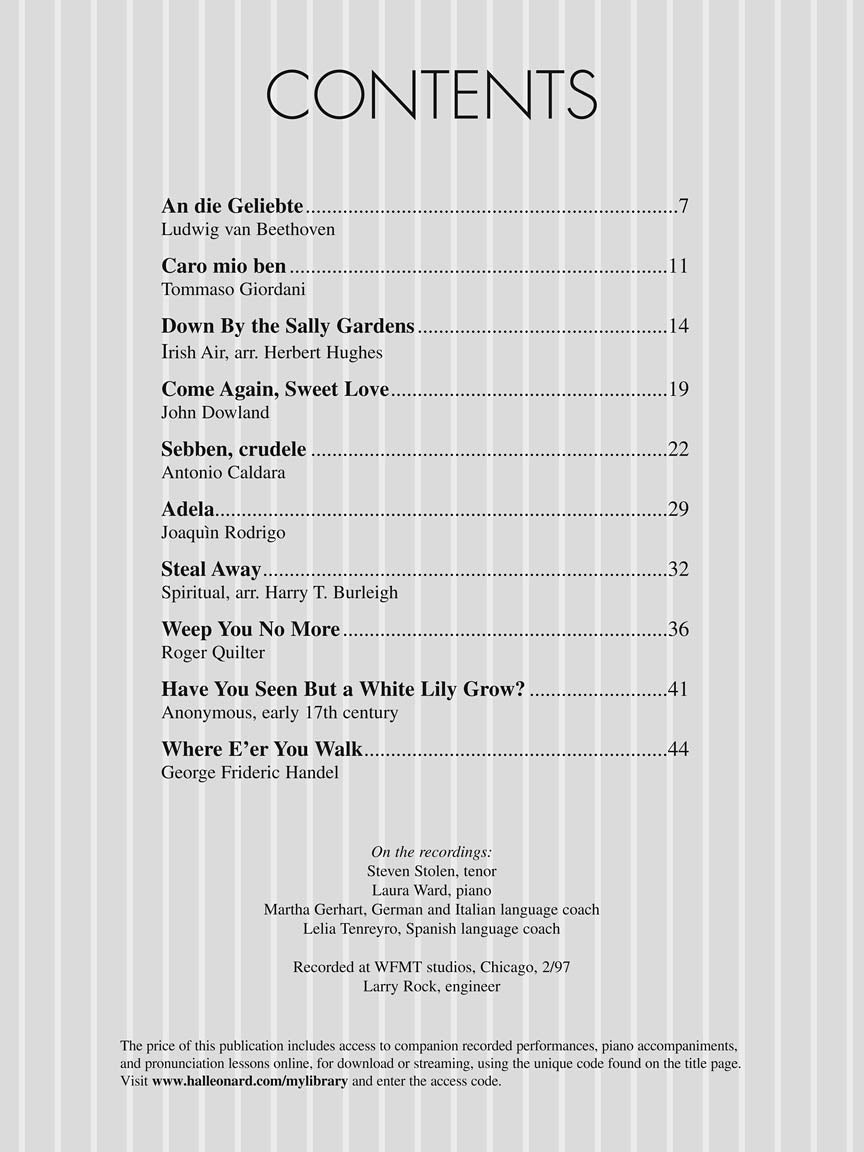 Classical Contest Solos - Tenor