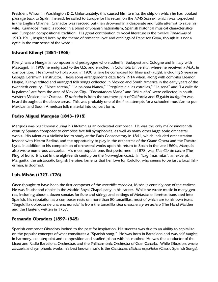 Anthology of Spanish Song High Voice