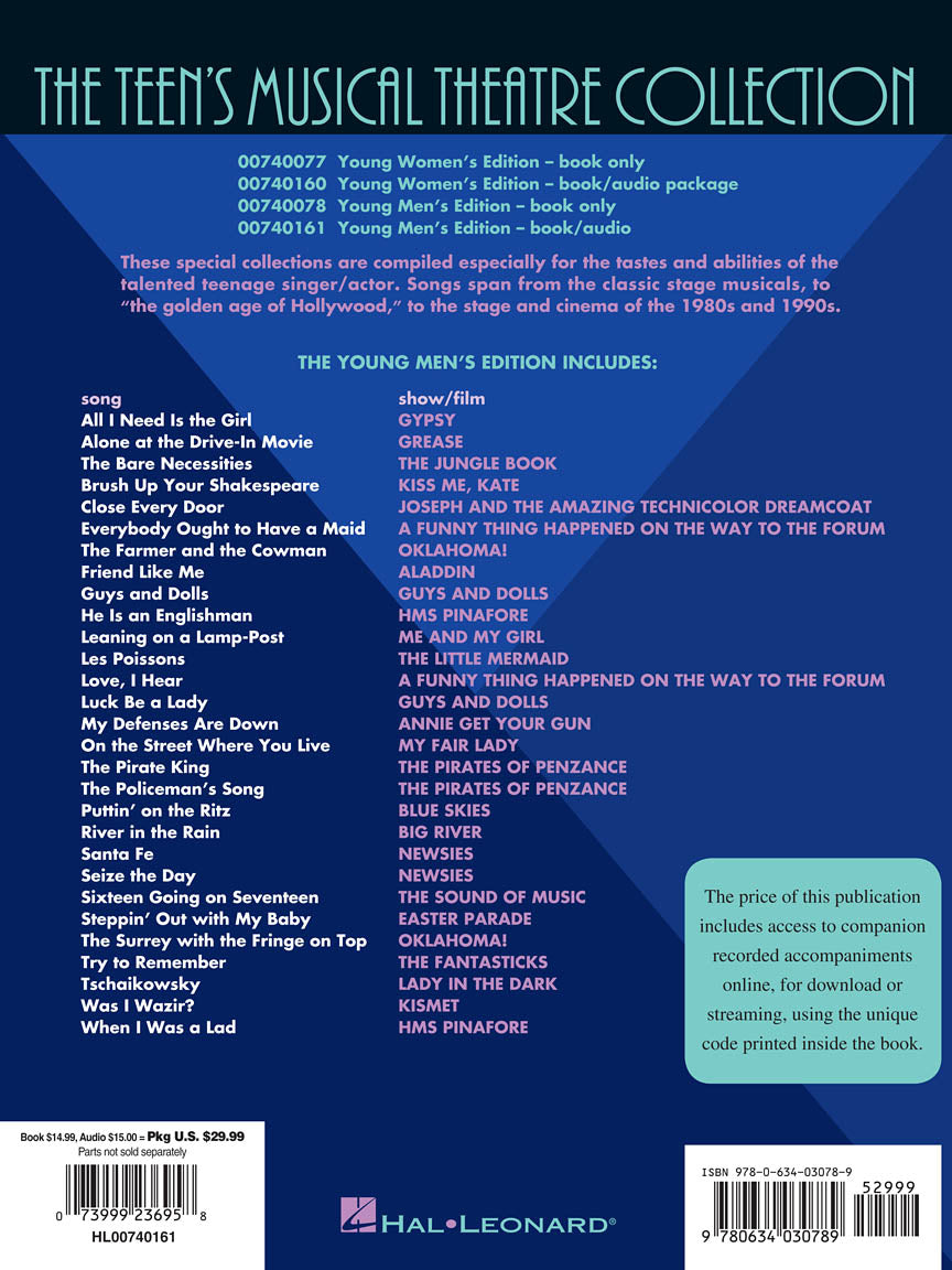 The Teen's Musical Theatre Collection - Young Men's Edition (Audio Access)