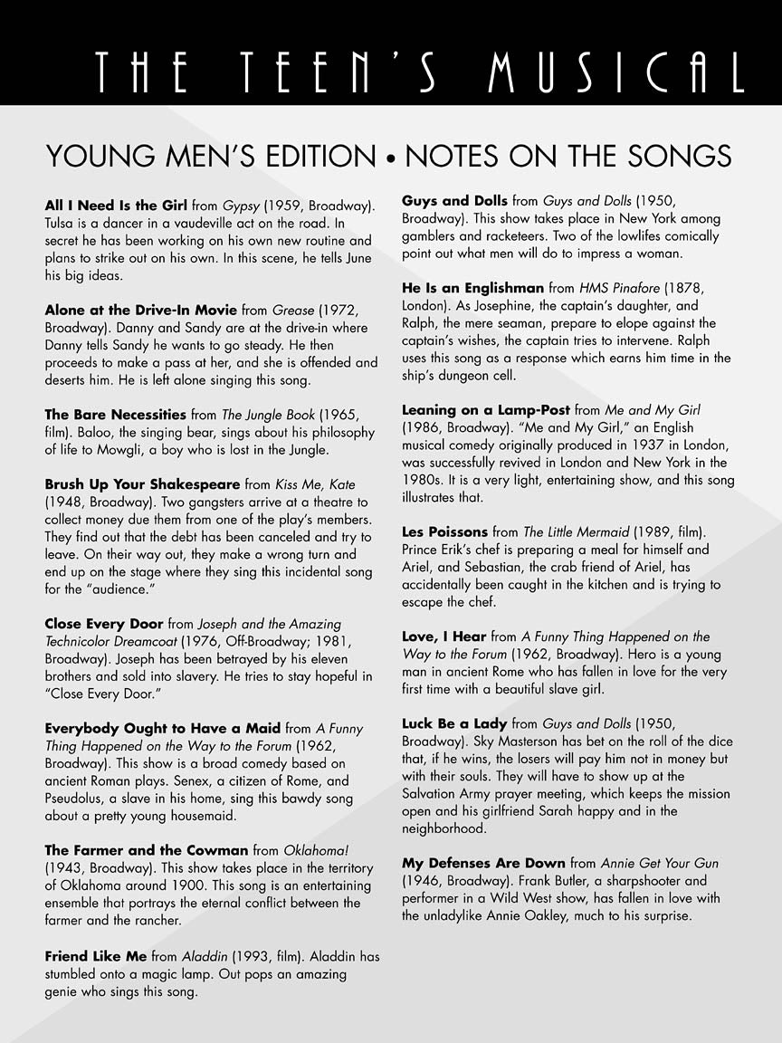 The Teen's Musical Theatre Collection - Young Men's Edition (Audio Access)