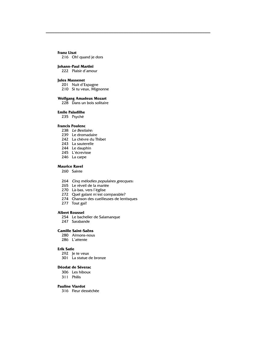 French Song Anthology