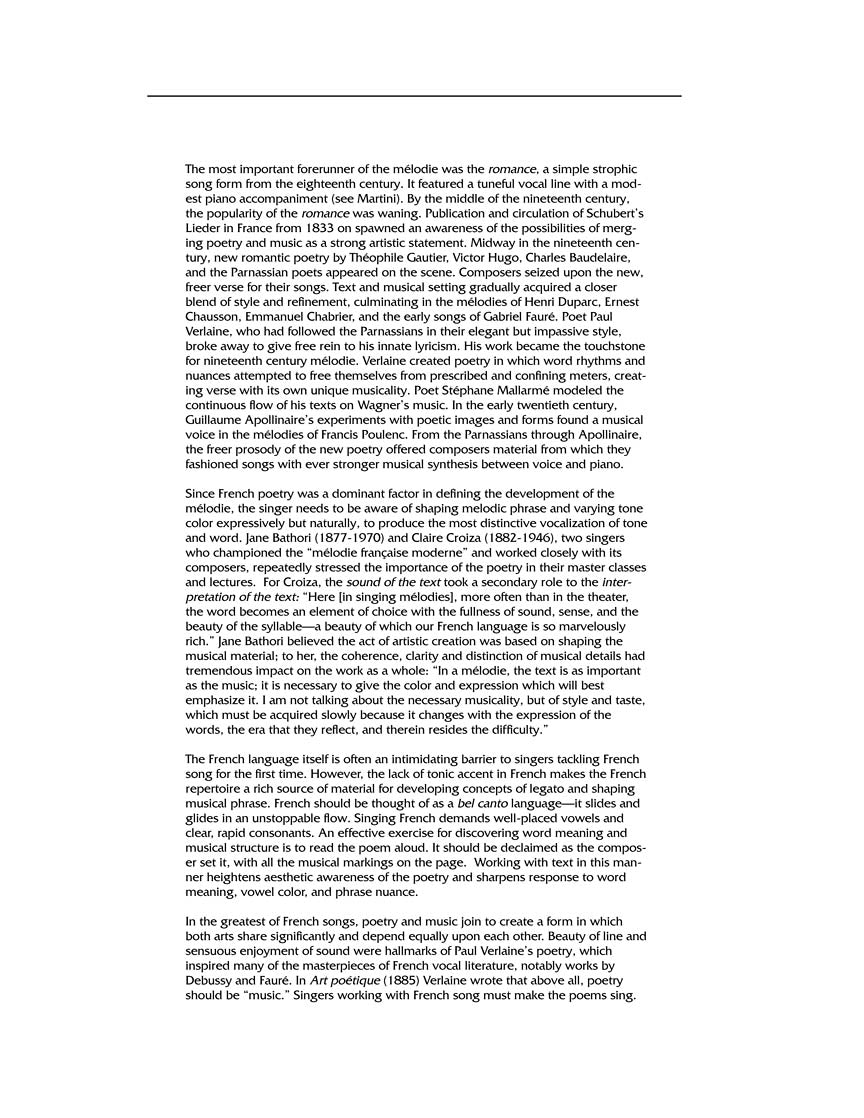 French Song Anthology