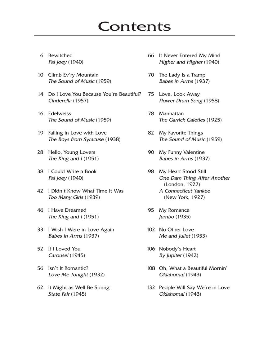 Rodgers The Songs of Richard Rodgers Low Voice