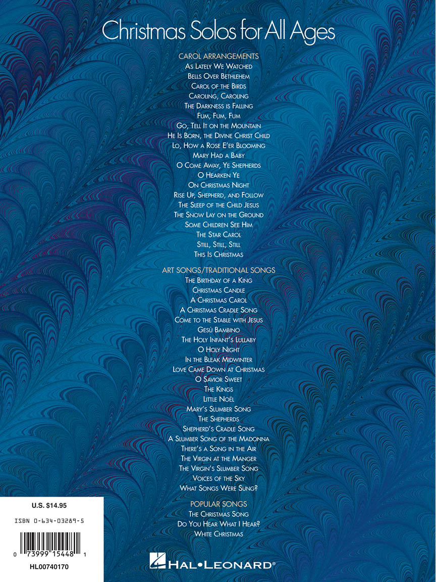 Christmas Solos for All Ages Low Voice