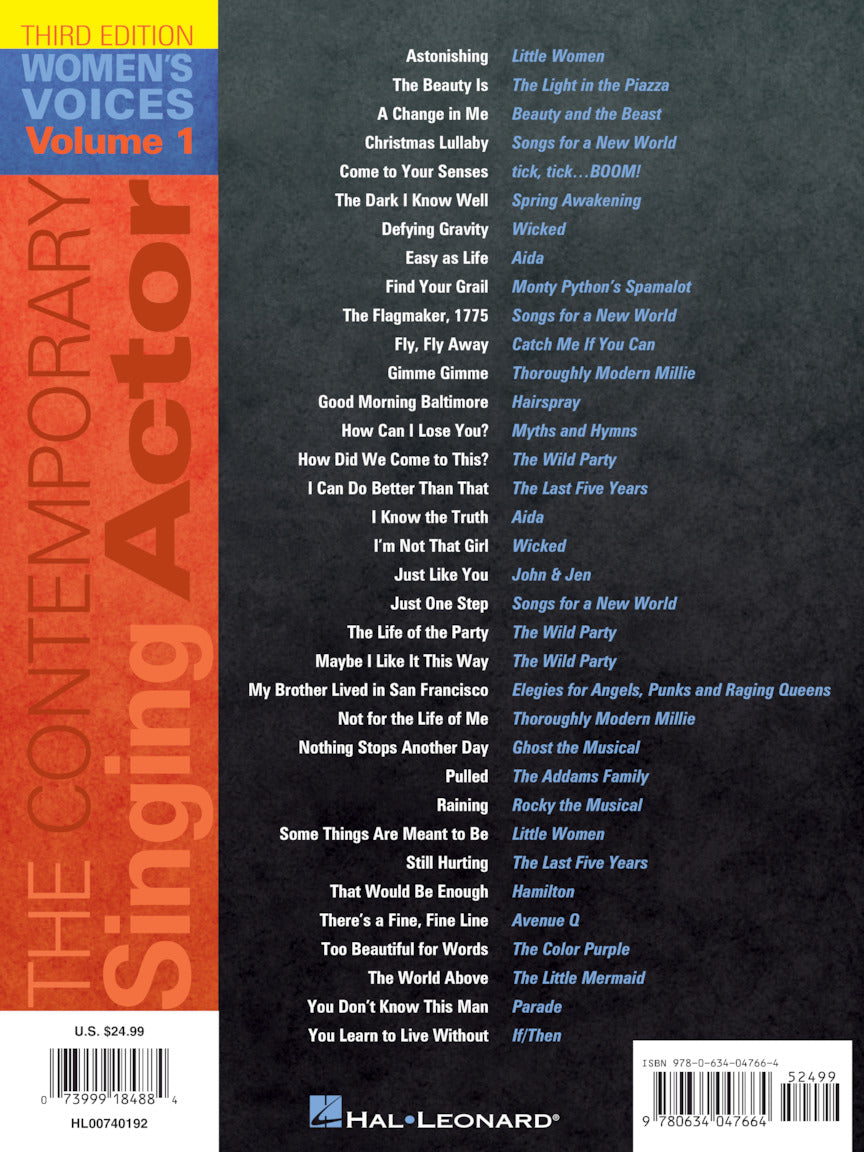 Contemporary Singing Actor Women's Voices Volume 1 Third Edition