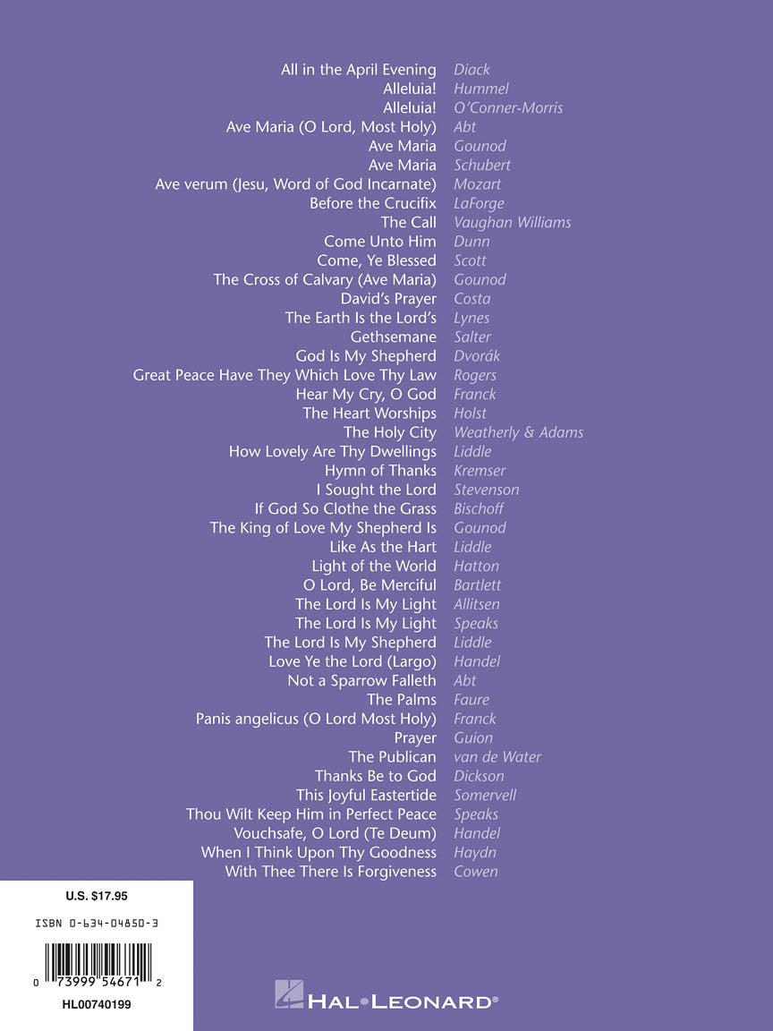 Sacred Solos for All Ages - Vocal Solos High Voice