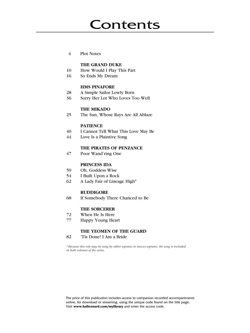 Gilbert & Sullivan for Soprano Singers - The Vocal Library