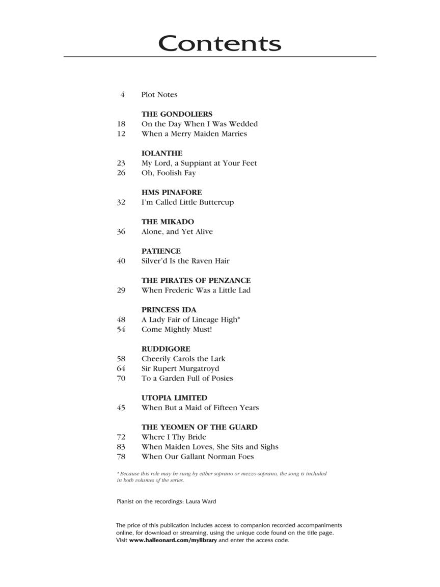 Gilbert & Sullivan for Singers - The Vocal Library