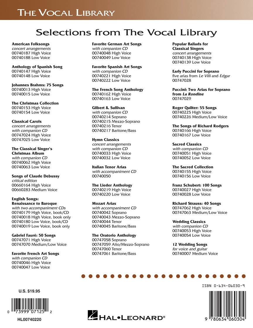 Lieder Anthology Low Voice