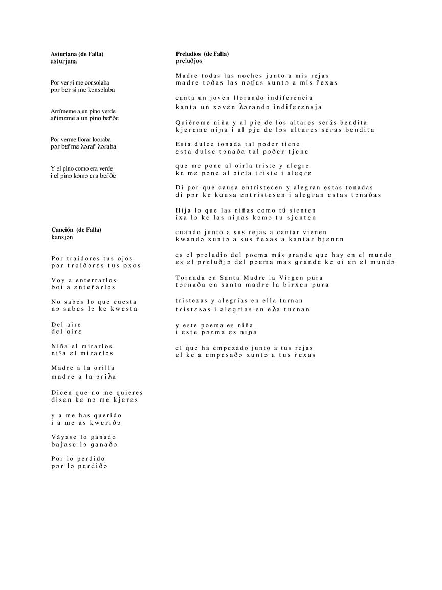 Favorite Spanish Art Songs High Voice