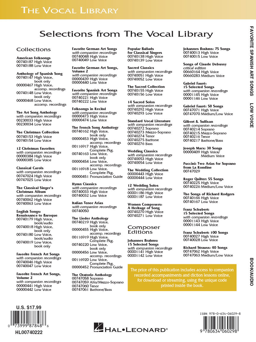 Favorite Spanish Art Songs