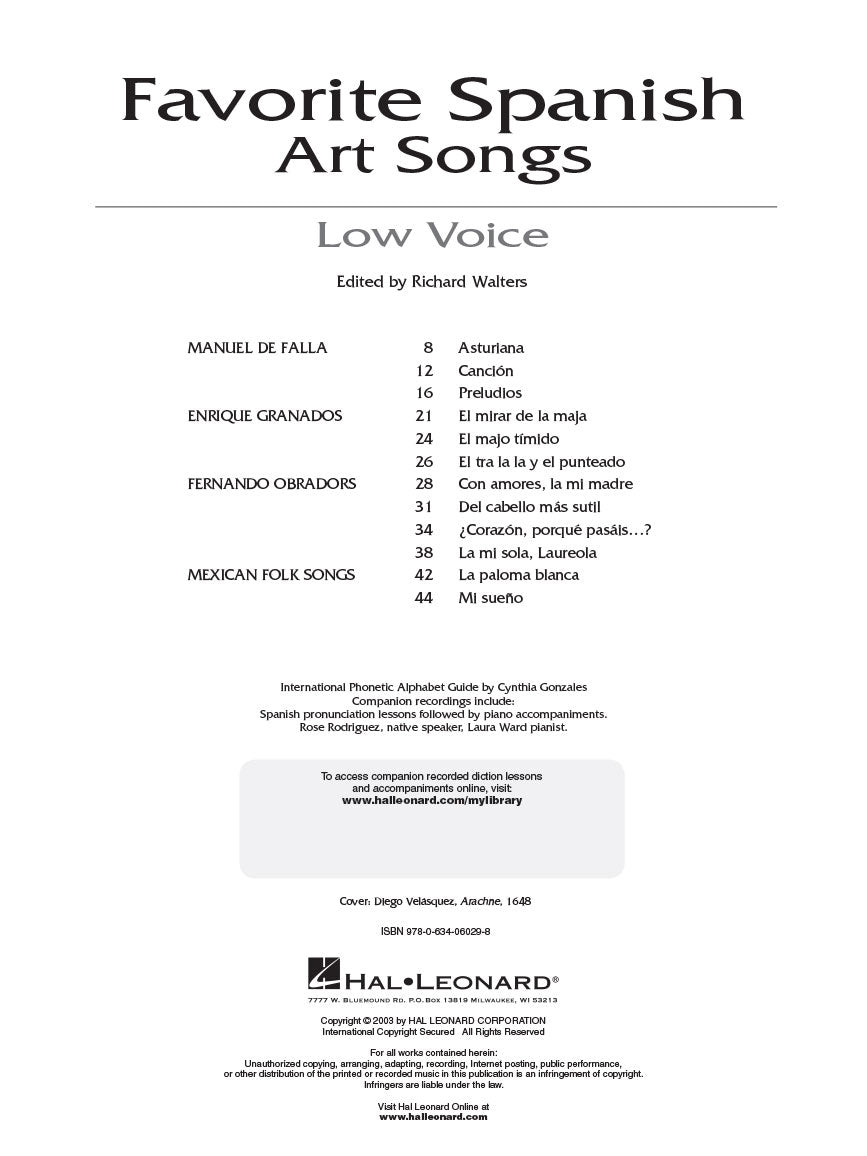 Favorite Spanish Art Songs