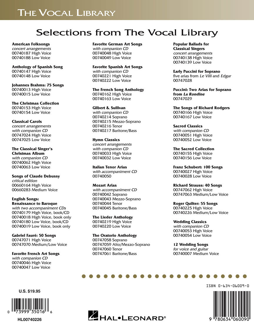 Quilter 55 Songs Low Voice The Vocal Library
