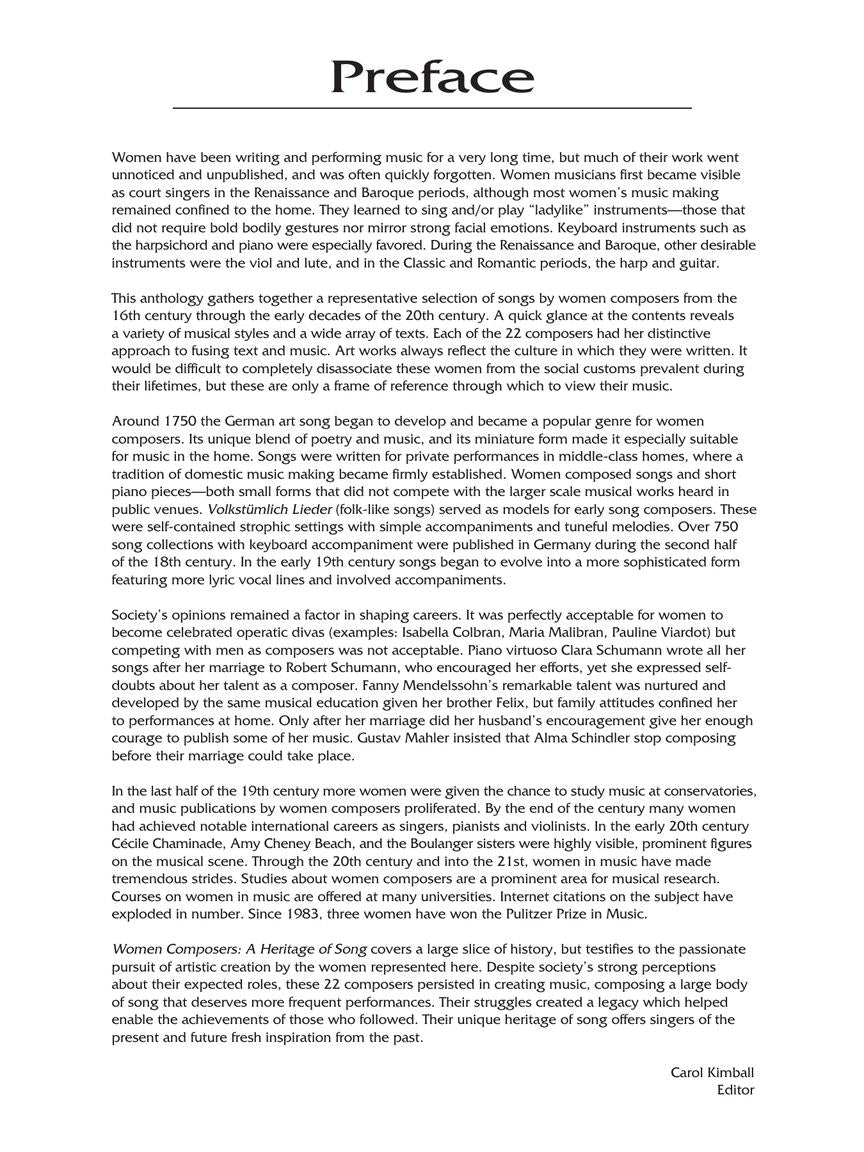 Women Composers - A Heritage of Song Low Voice