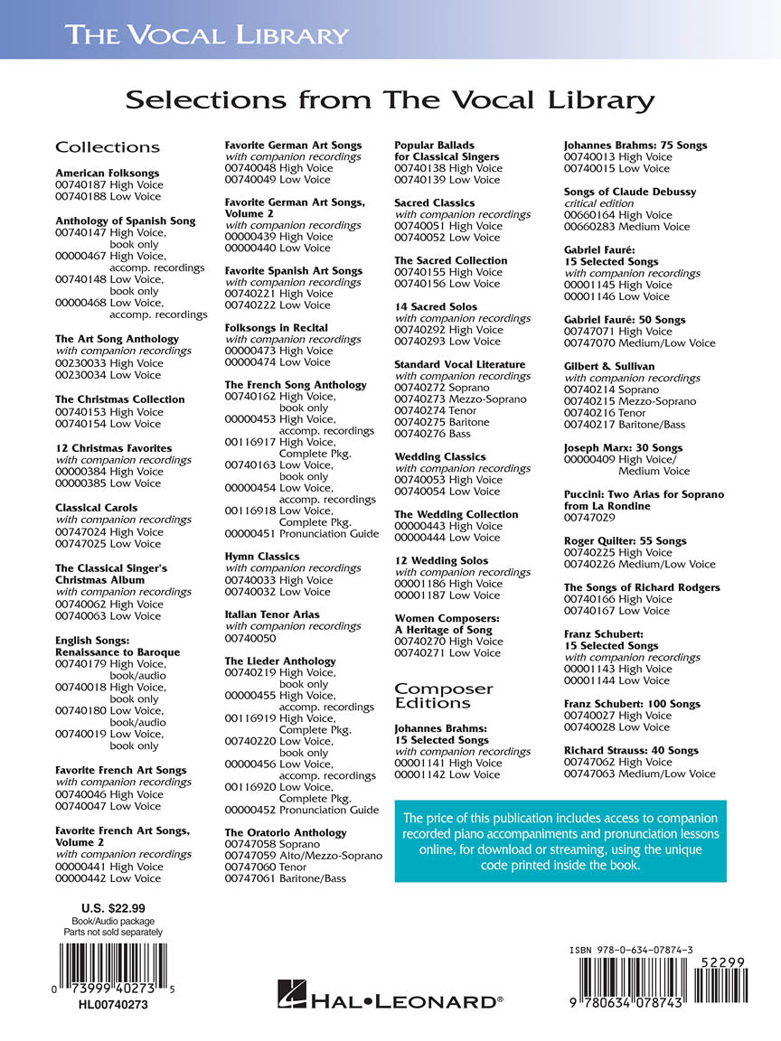 Standard Vocal Literature Mezzo-Soprano