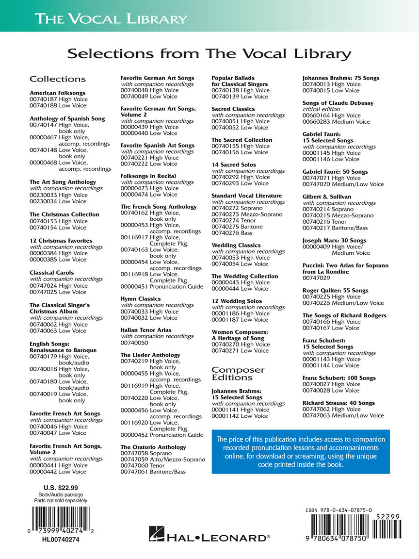 Standard Vocal Literature Tenor