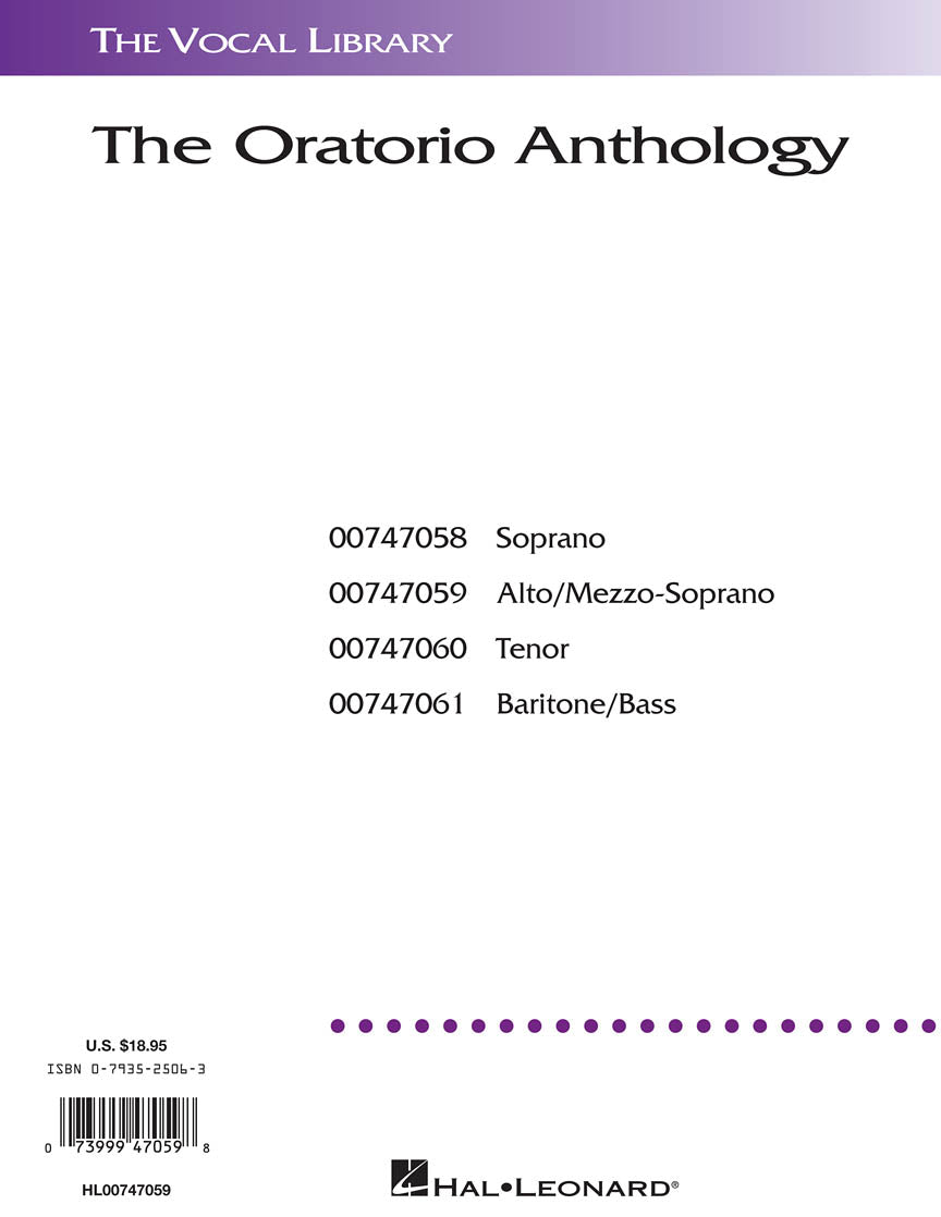 Oratorio Anthology, The - Mezzo-Soprano/Alto
