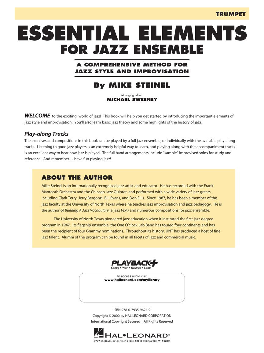 Essential Elements for Jazz Ensemble - Trumpet