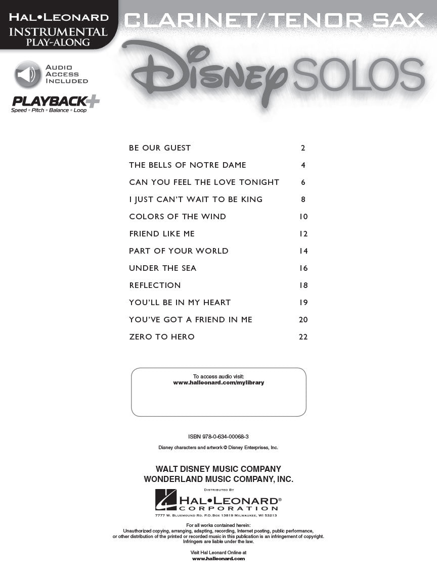 Disney Solos - Instrumental Solos