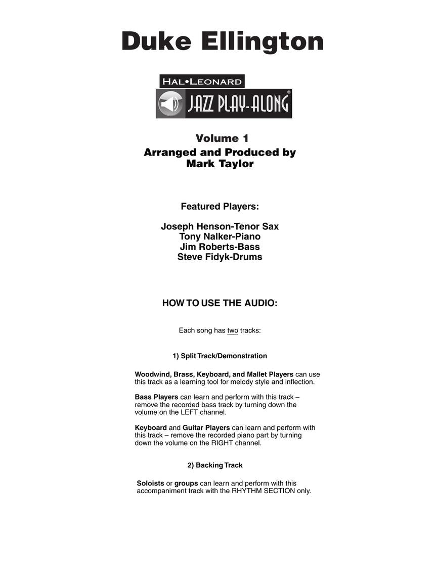 Ellington, Duke - Jazz Play Along, Vol. 1