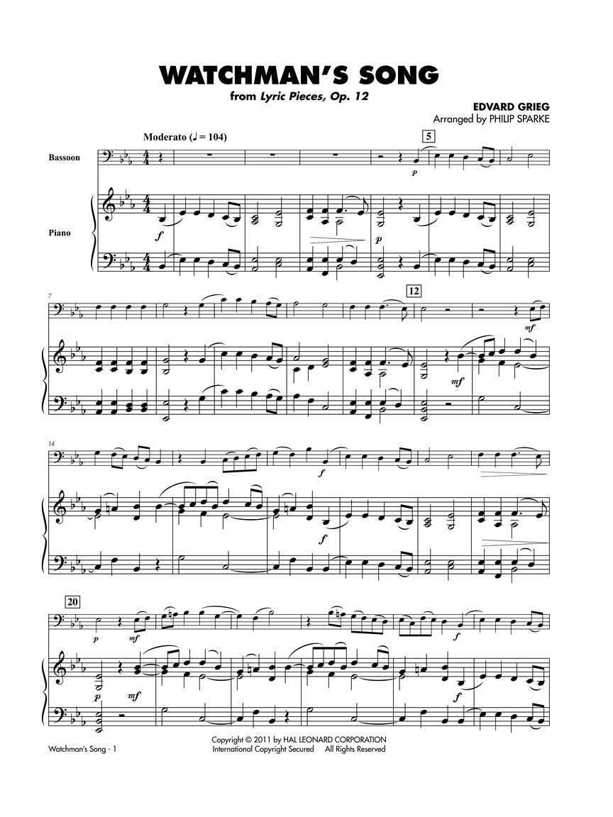 Classical Solos for Bassoon - 15 Easy Solos for Contest and Performance