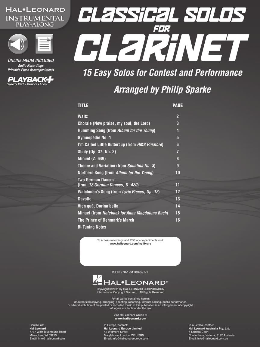 Classical Solos for Clarinet - 15 Easy Solos for Contest and Performance