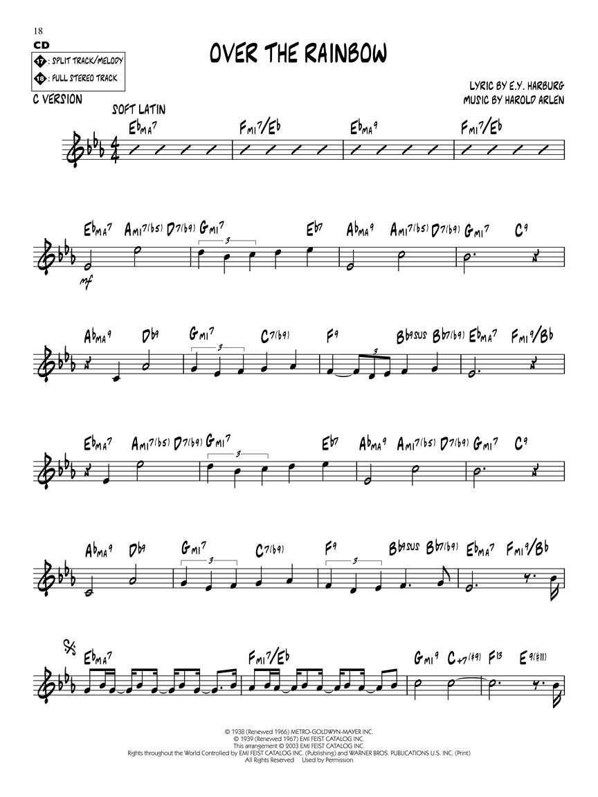 Arlen, Harold - Jazz Play Along Vol. 18