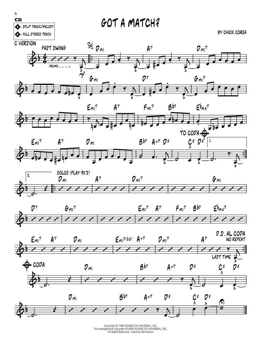 Jazz-Rock Fusion - Jazz Play-Along Volume 62