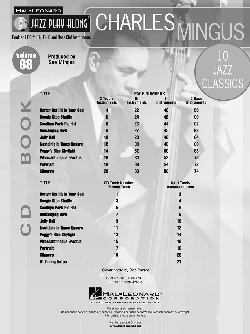 Mingus Jazz Play-Along Volume 68