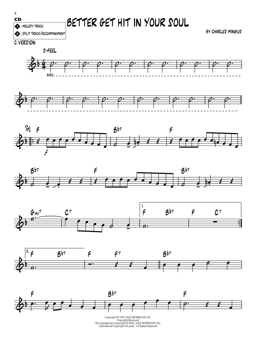 Mingus Jazz Play-Along Volume 68