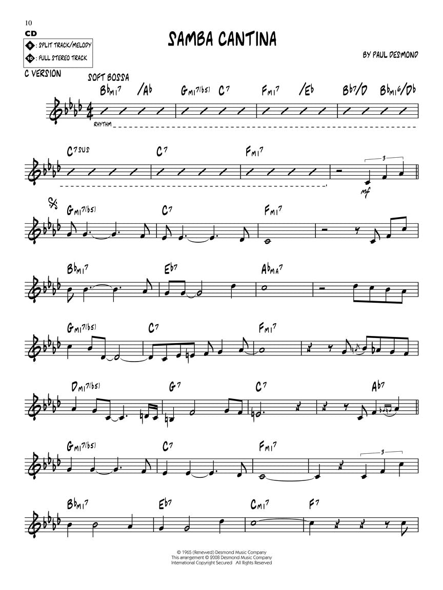 Desmond, Paul - Jazz Play-Along Volume 75