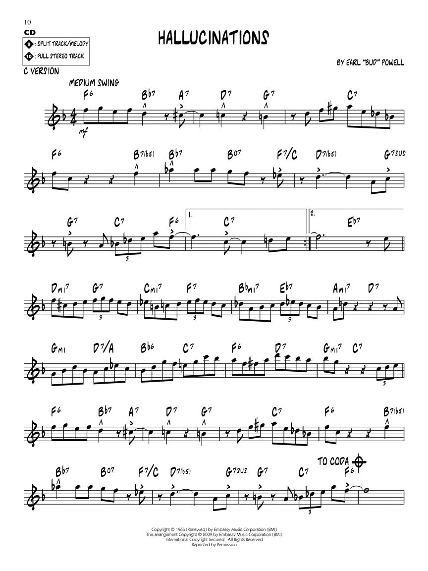 Powell, Bud - Jazz Play-Along Volume 101