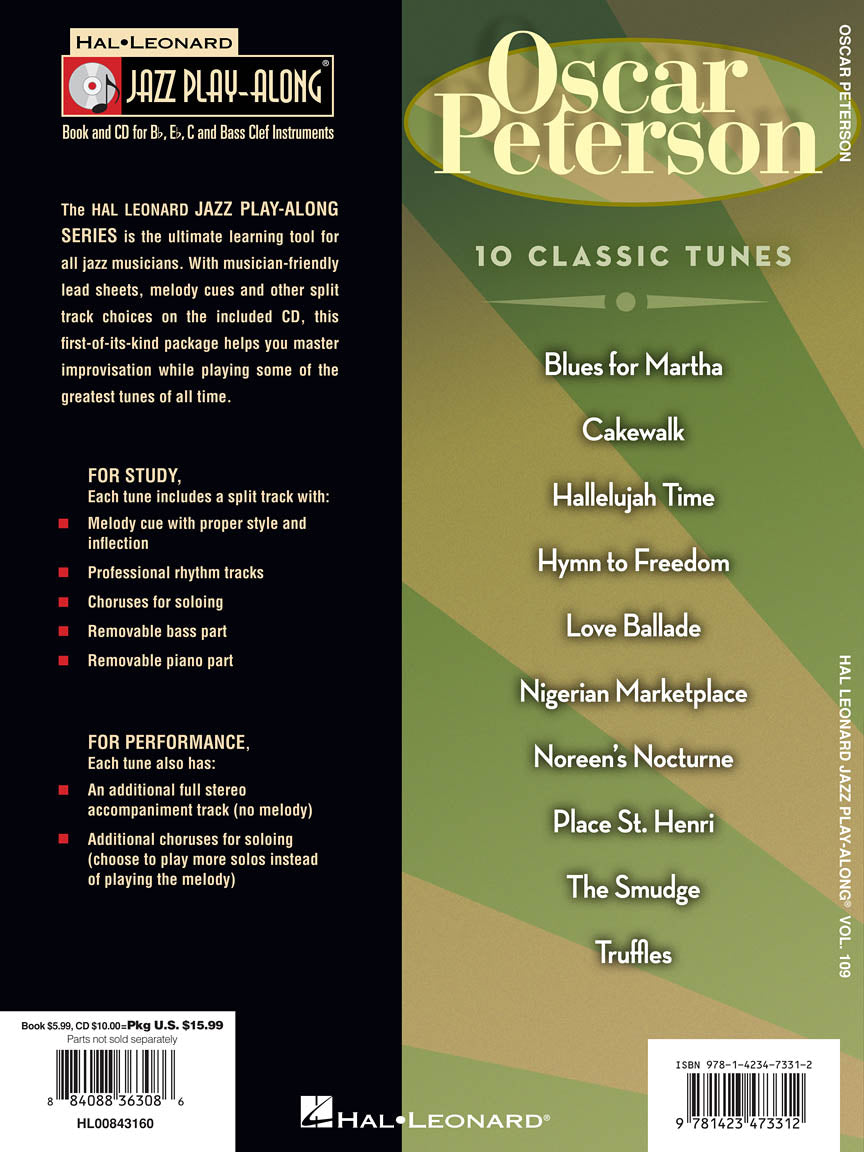 Peterson, Oscar - Jazz Play-Along Vol. 109