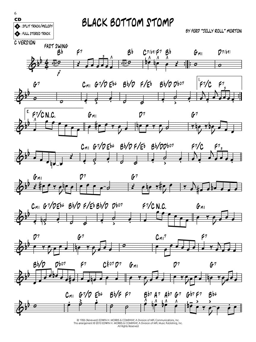 Morton, Jelly Roll - Jazz Play-Along Vol. 119
