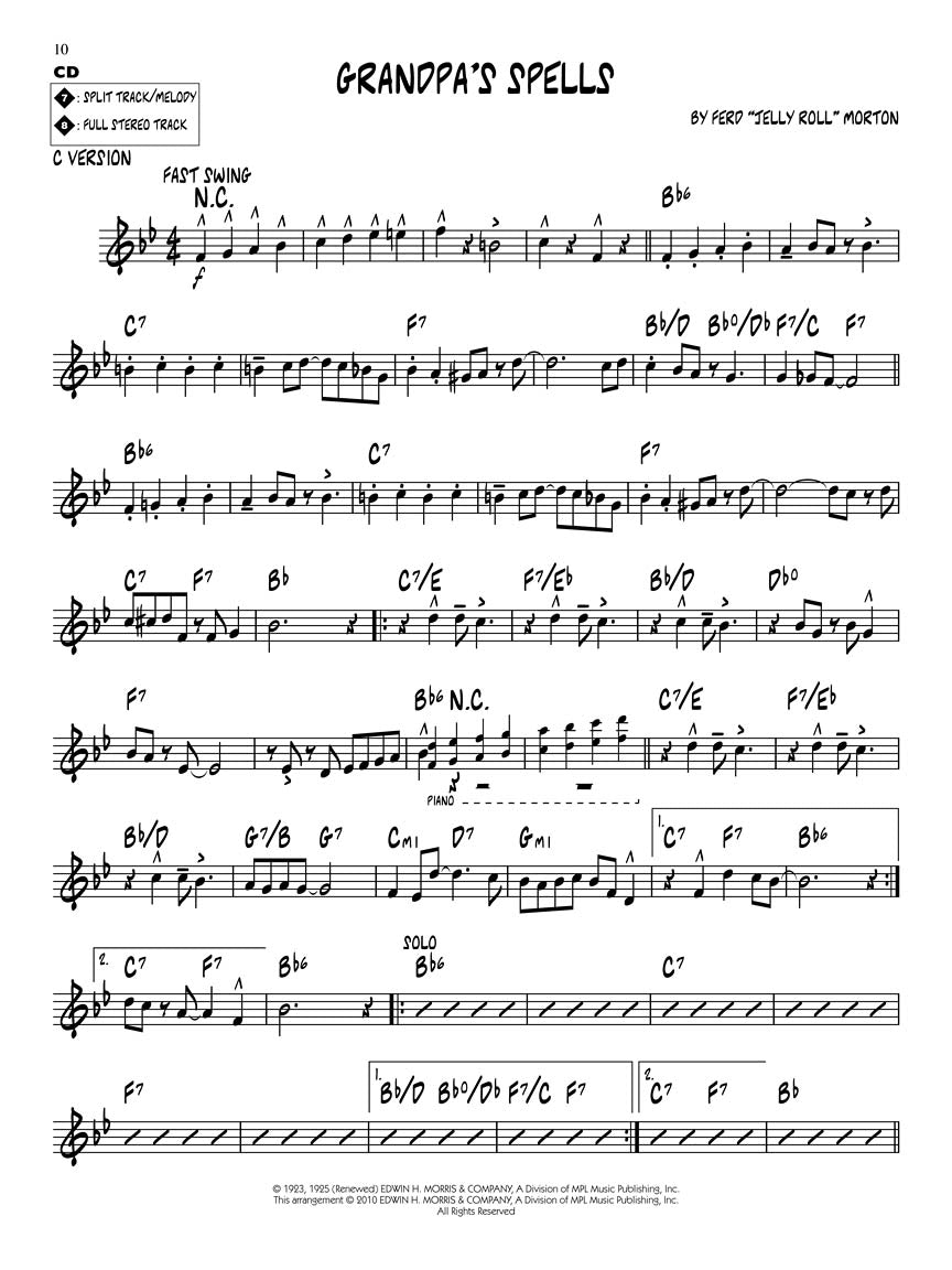 Morton, Jelly Roll - Jazz Play-Along Vol. 119