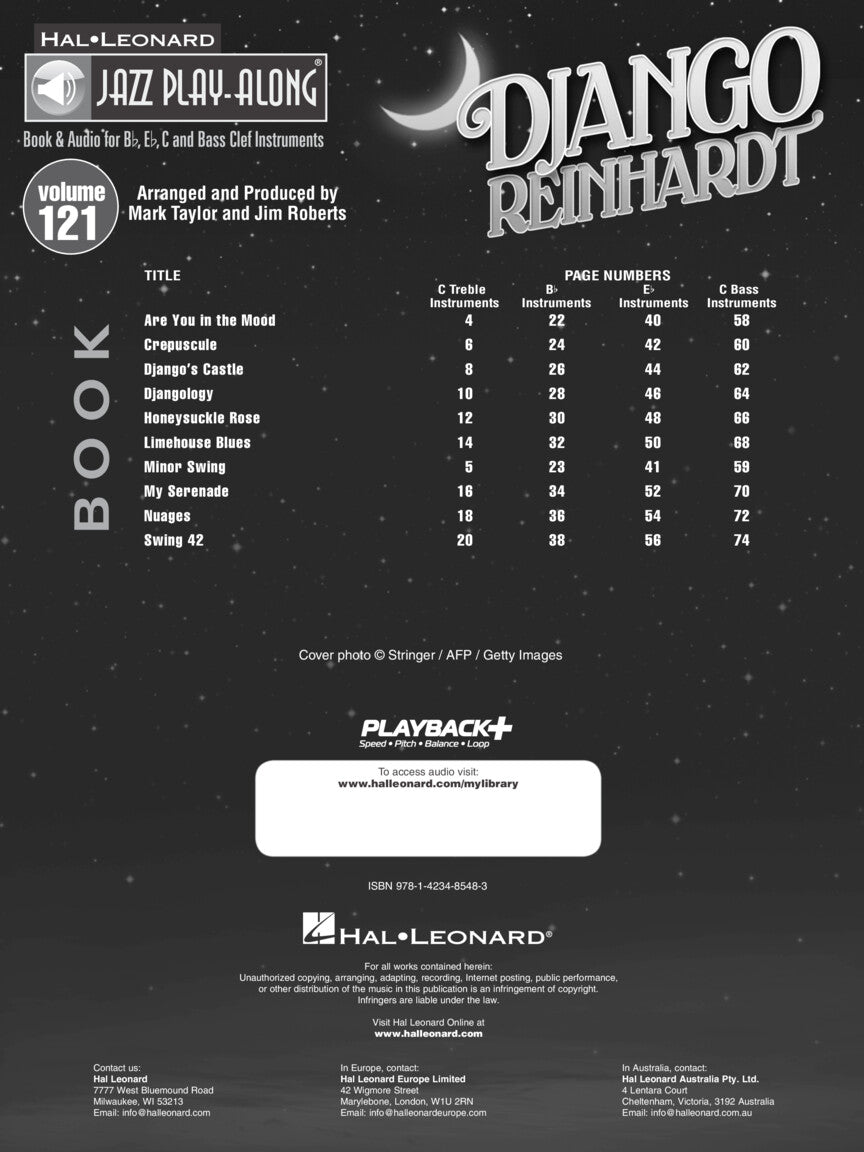 Reinhardt, Django - Jazz Play-Along Vol. 121