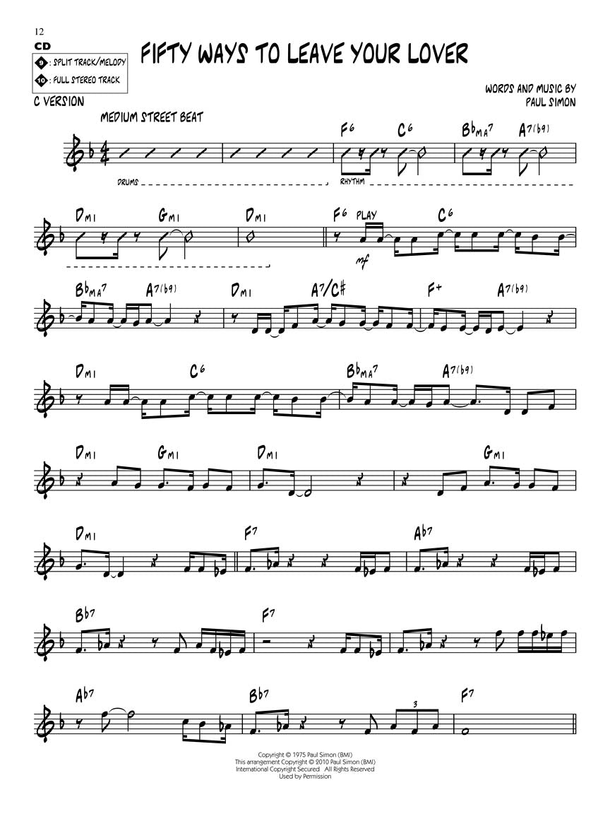 Simon, Paul - Jazz Play-Along Vol. 122