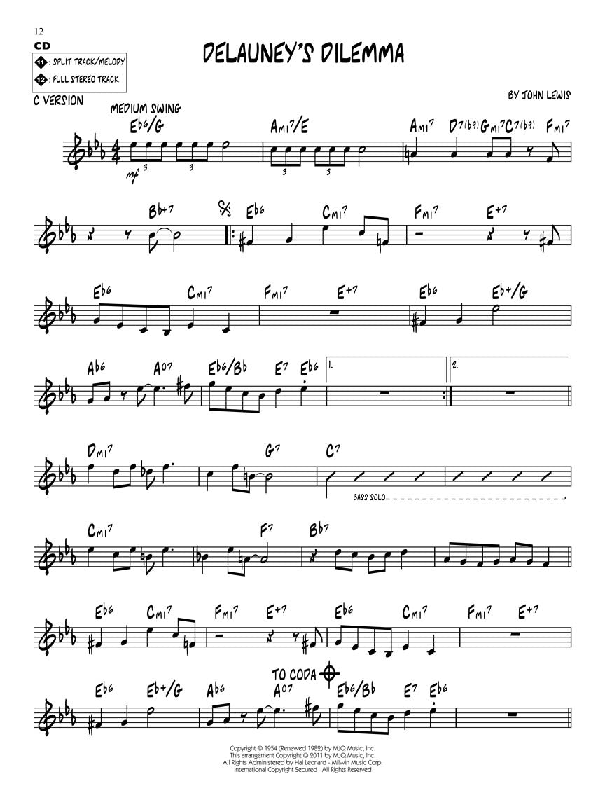 Modern Jazz Quartet - Classics - Jazz Play-Along Vol. 151