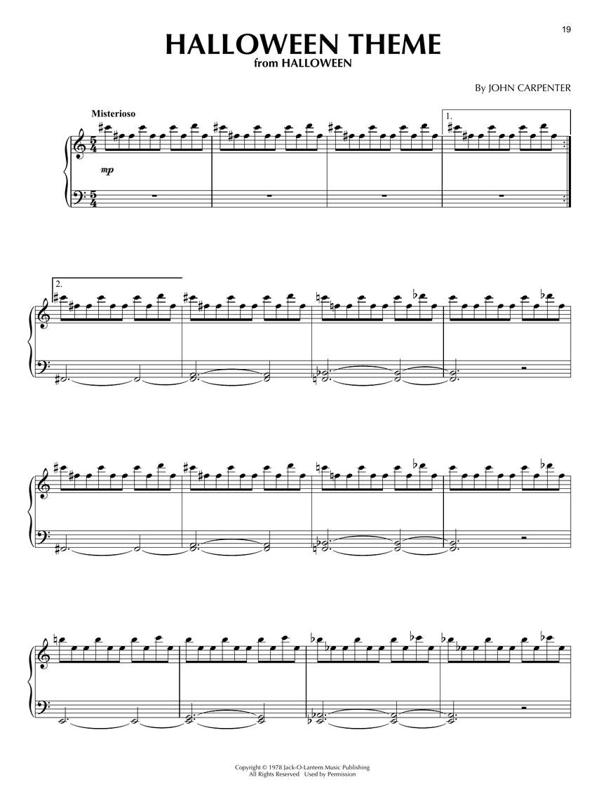 John Carpenter Sheet Music Collection