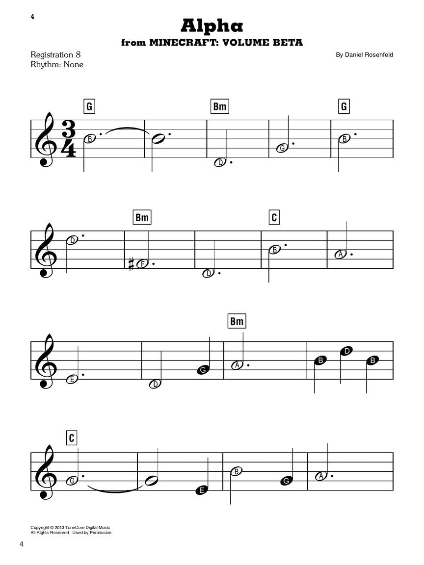 Rosenfeld Music from the Video Game Series Minecraft E-Z Play Today #81