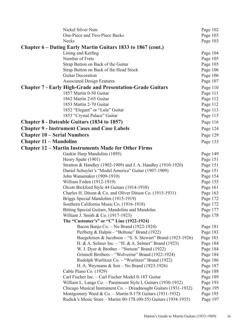 Hutton's Guide to Martin Guitars: 1833-1969