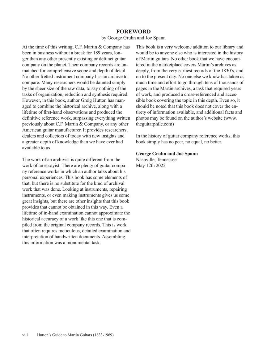 Hutton's Guide to Martin Guitars: 1833-1969