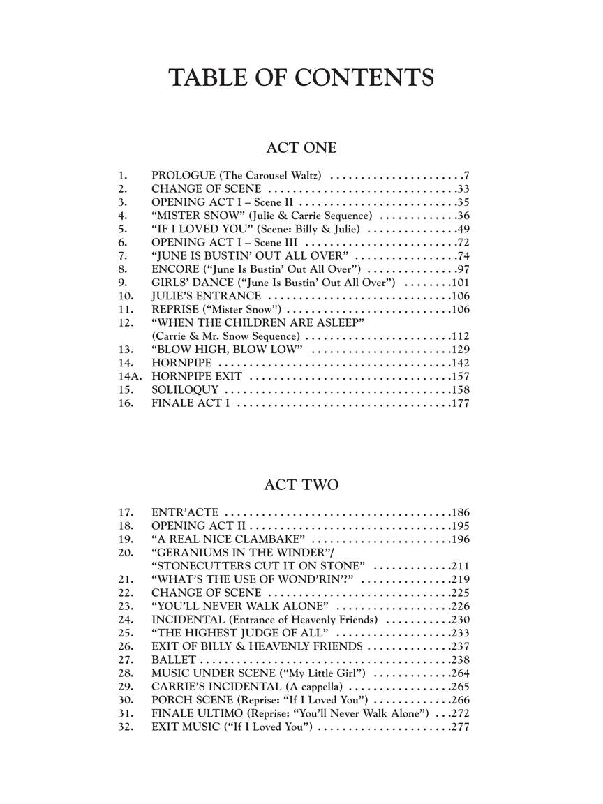 Carousel - Vocal Score