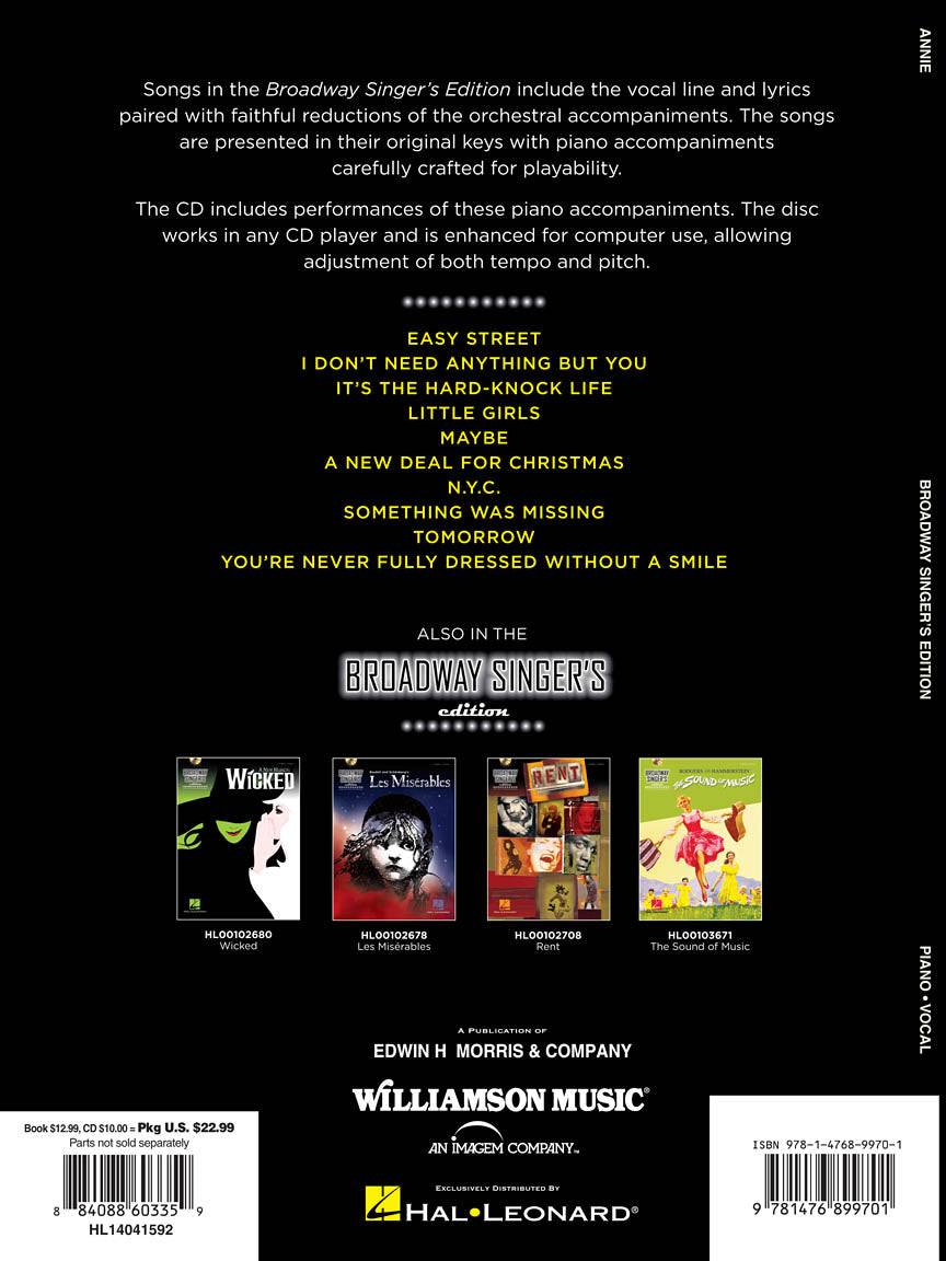 Annie - Broadway Singer's Edition