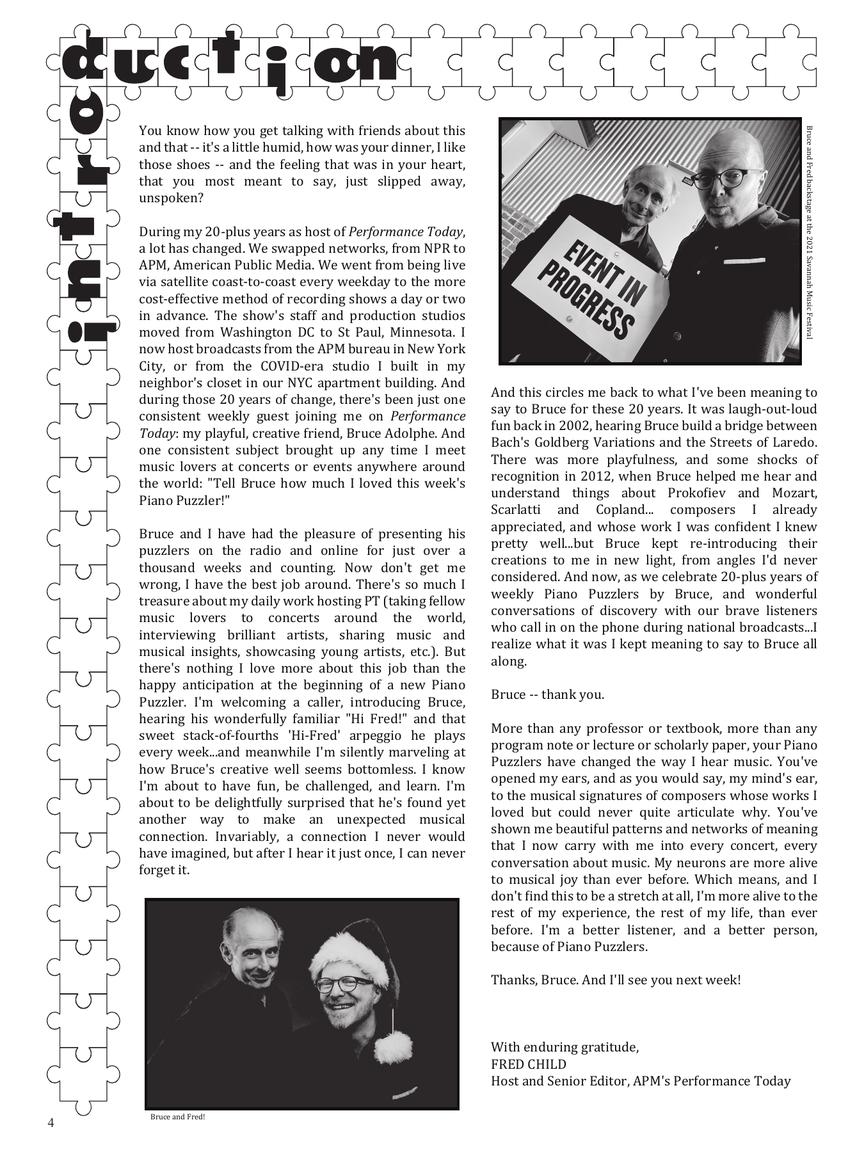 Bruce Adolphe's Piano Puzzlers – 20th Anniversary Edition