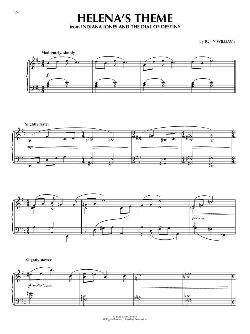 Willams Indiana Jones Piano Solo Collection