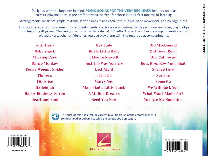 Piano Songs for the Very Beginner